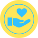 Hand Holding a Heart Icon